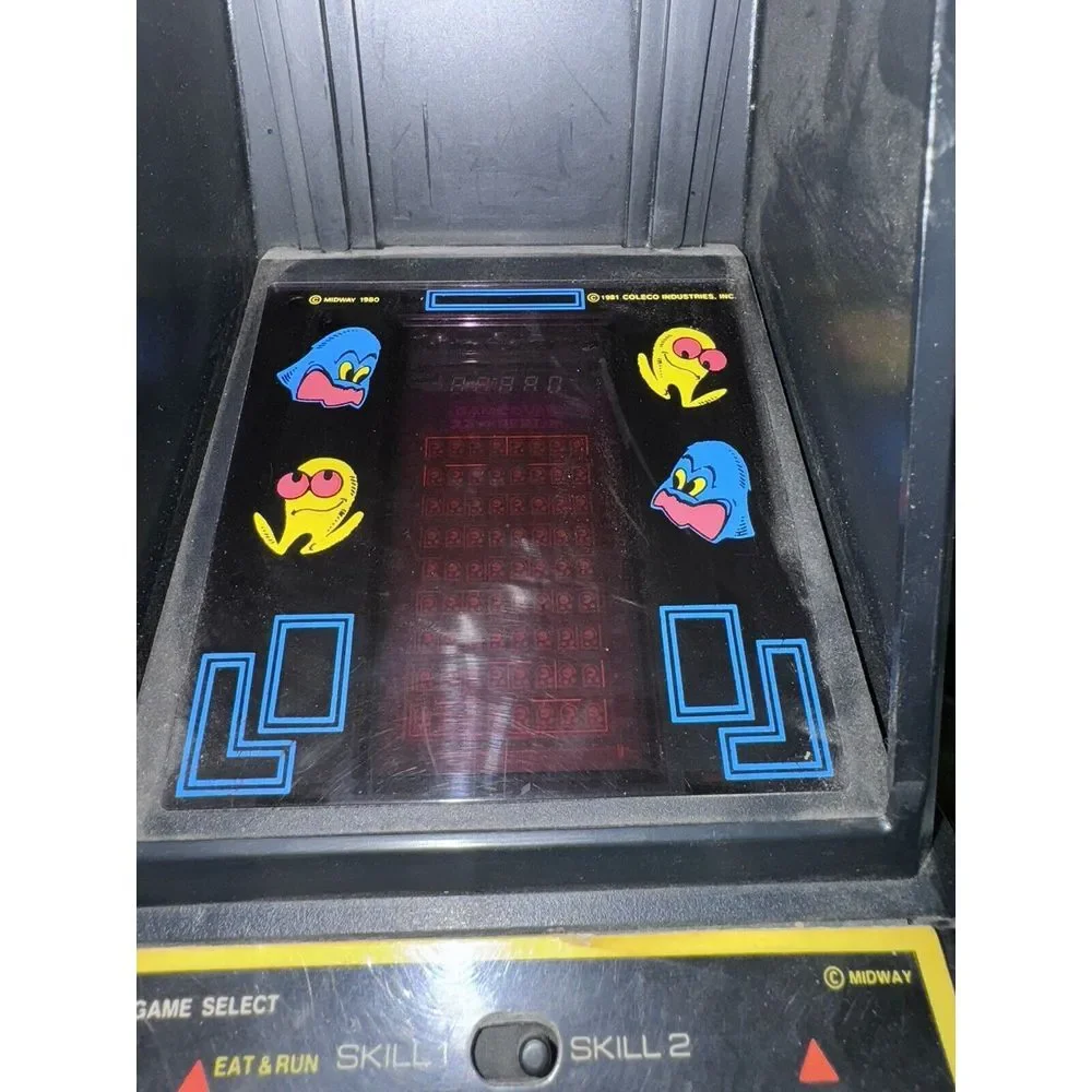 Coleco Midway PAC-MAN Mini Tabletop‎ Arcade 1981 Vintage 3 Games In 1 Tested